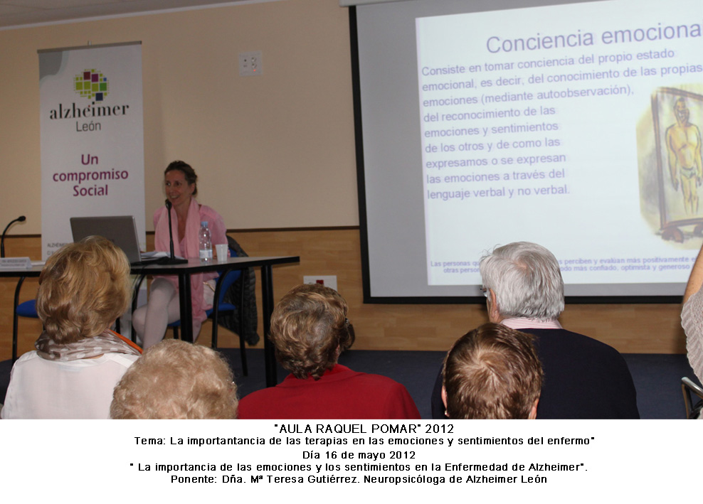 Aula Raquel Pomar 2012 Sentimientos y emociones en los enfermos de Alzheimer de Alzheimer León