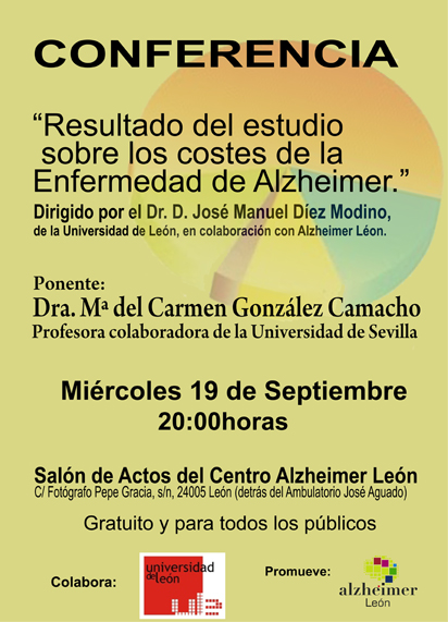conferencia resultado del estudio de los costes de la enfermedad de alzhiemer