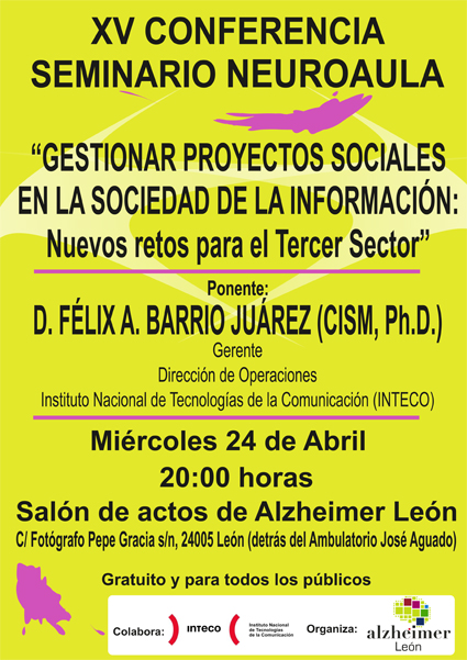 cartel conferencia neuroaula alzheimer leon
