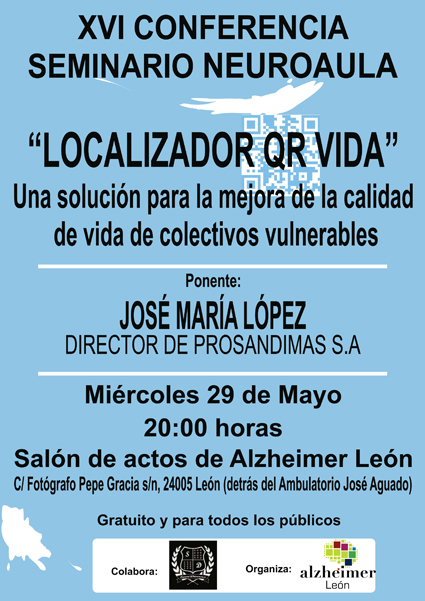 cartel conferencia neuroaula alzheimer leon