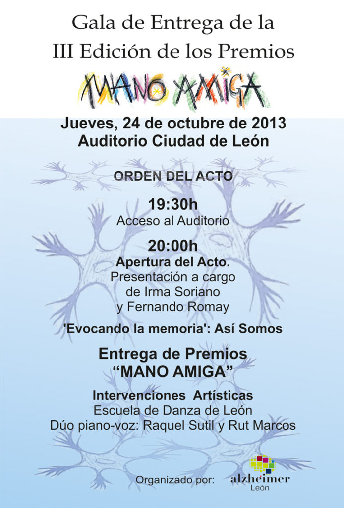 gala de entrega premios mano amiga jueves 24 de noviembre de 2013 tercera edicion premios mano amiga