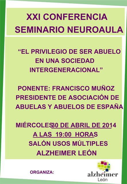 conferencia neuroaula abril 2013 alzheimer león
