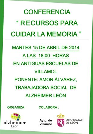cartel jornada villamol cuida y ejercita tu memoria