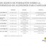 cronograma curso basico para familias enfermedad de alzheimer Equipo profesional de Alzheimer León