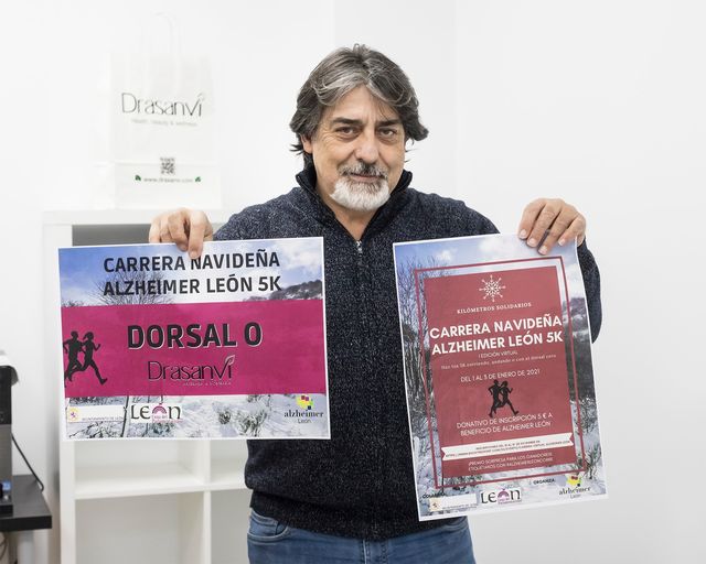 Cartel carrera benéfica Alzheimer León Dorsal O Drasanvi