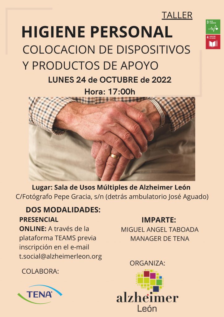 taller higiene y productos de apoyo organizado por Alzheimer Léon