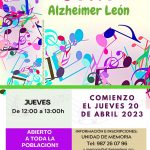 cartel coro de alzheimer leon actividad de promoción de la autonomía persona abierto a toda la poblacion