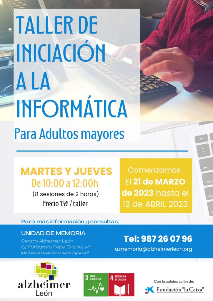 taller iniciación informática para adultos que quieren aprender a sacar partido a su ordenador