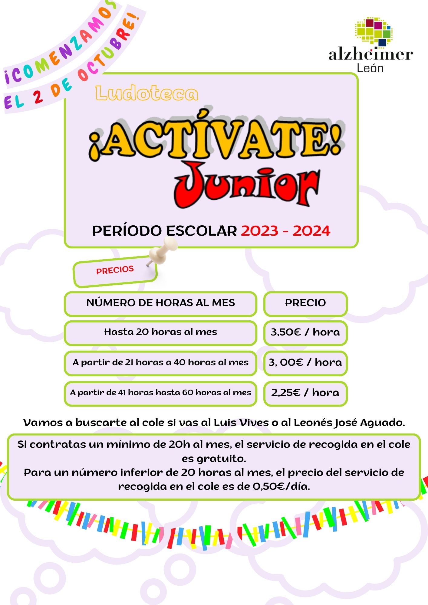Ludoteca Activate Junior periodo escolar 2023- 2 Ludoteca ¡Actívate! Junior inicio en octubre de 2023