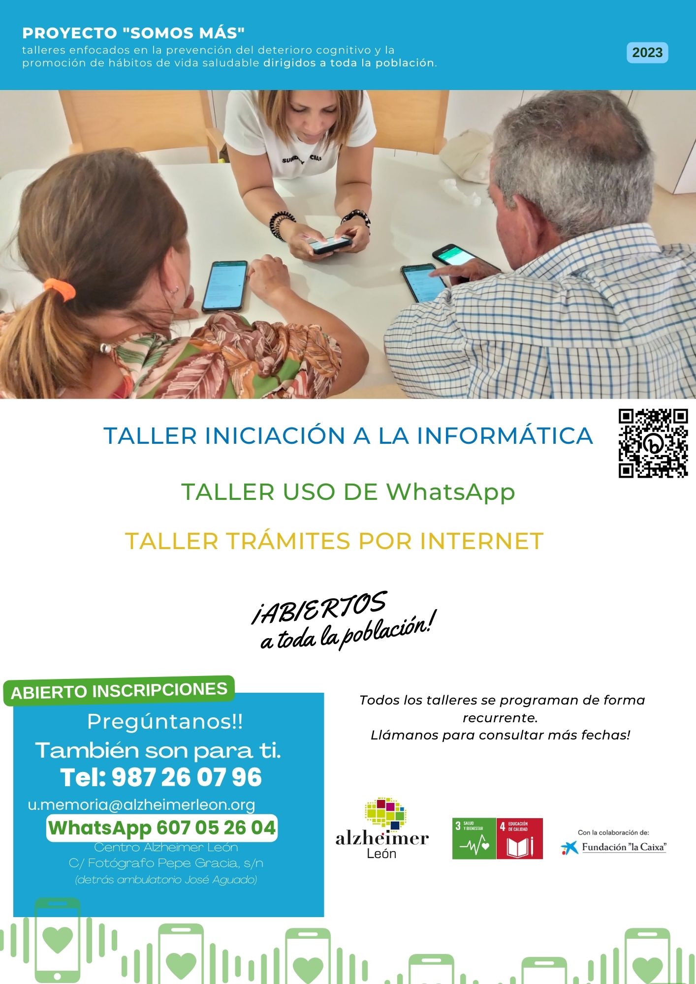 cartel talleres competencias digitales promoción del envejecimiento activo 2023