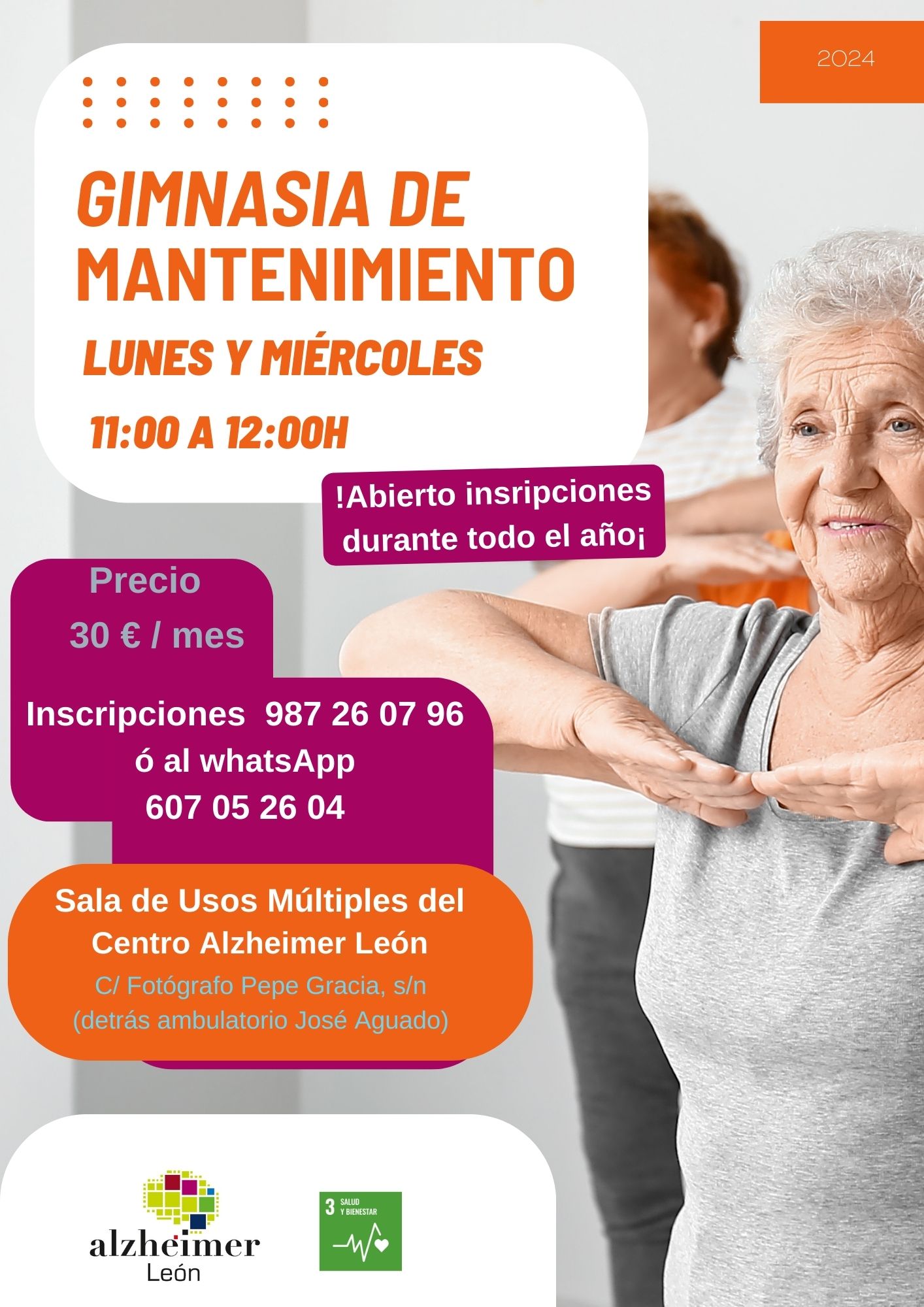 cartel gimnasia de mantenimiento