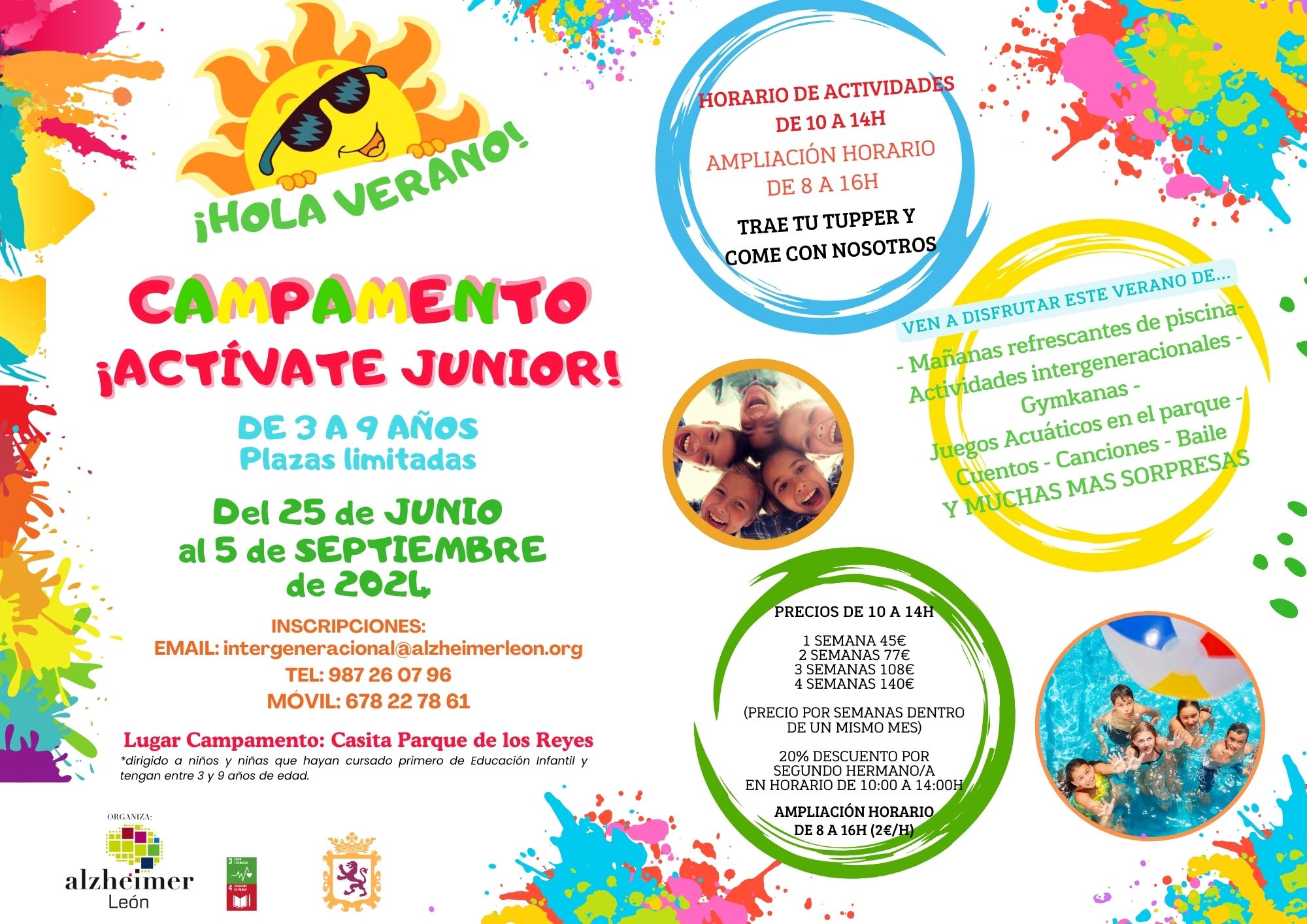 cartel campamento ludoteca activate junior 2024